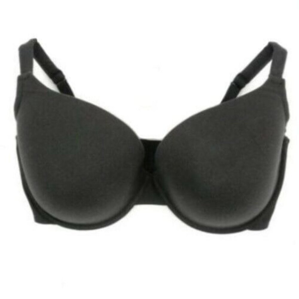 Lane Bryant Cacique Womens Bra Plus Size 40F Plunge Black Cotton Blend